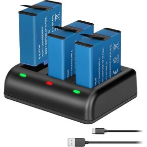 JYJZPB 3 Pack Batteries with Triple Fast Charger for GoPro Hero 8 GoPro Hero 7 Black and Hero 6/hero5 Black, Hero 2018 Cameras Batteries