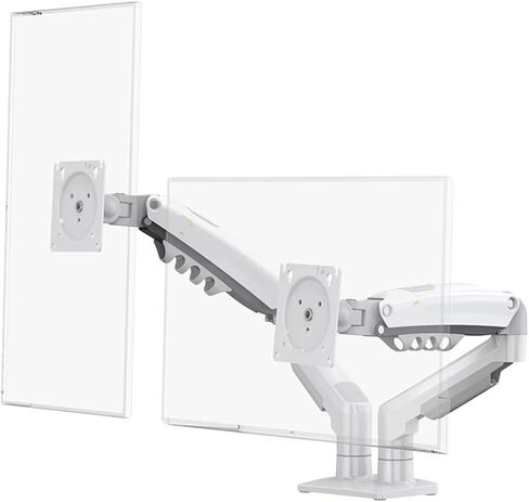 F160 Gas Spring Desktop 17-inch-27-inch Dual Monitor Stand arm Monitor mounting Bracket, Each arm Load-Bearing 2-9 kg(Black) in Saudi Arabia