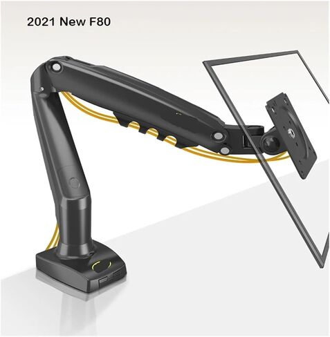 F80 Gas Spring 17-30 inch Desktop LED LCD Monitor Stand arm Load 2~9 kg(Matte Charcoal No USB) in Saudi Arabia