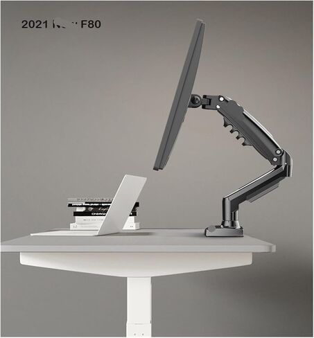 F80 Gas Spring 17-30 inch Desktop LED LCD Monitor Stand arm Load 2~9 kg(Matte Charcoal No USB) in Saudi Arabia