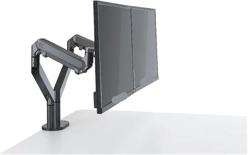 OZ-2 Dual Arm Monitor Mount Desktop Stand Full Motion Aluminum 17-32 Inch Monitor Stand Gas Spring Arm Loading 2-8 kg/Stand(Black) in Saudi Arabia