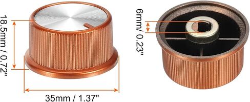 MECCANIXITY Potentiometer Control Knob ABS Guitar Knob for 6mm D Type Shaft Electric Guitar Power Amplifiers Stereos,Volume Tone 180 Degrees Rotary Knob Black Silver 2PCS in Saudi Arabia