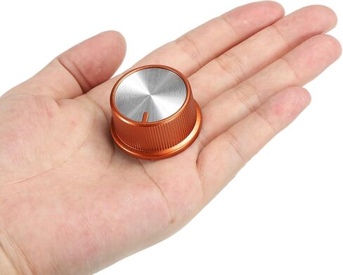 MECCANIXITY Potentiometer Control Knob ABS Guitar Knob for 6mm D Type Shaft Electric Guitar Power Amplifiers Stereos,Volume Tone 180 Degrees Rotary Knob Black Silver 2PCS in Saudi Arabia