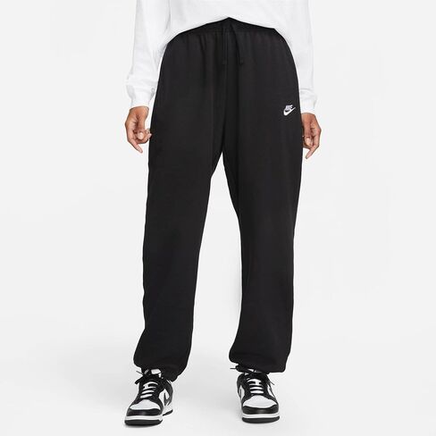 Nike Sportswear Club Fleece Mid-Rise Oversized Sweatpants Womens Size - Medium Black/White in Saudi Arabia