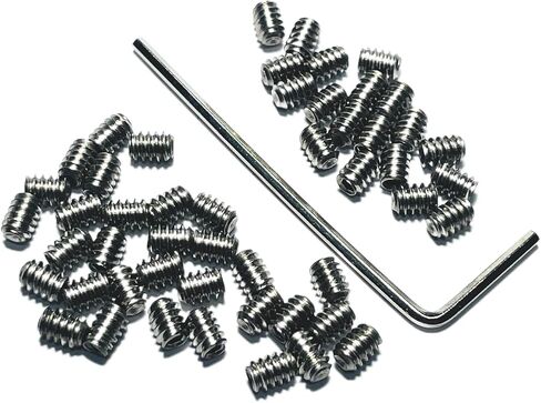 50pcs Set Screws 6-32 x 1/4 inch 304 Stainless Steel Allen Head Hex Hexagon Socket Set Screws with 1/16 Allen Wrench,Set Grub Screws Hex Allen Head Socket Set Screws.(1/4" Length) in Saudi Arabia