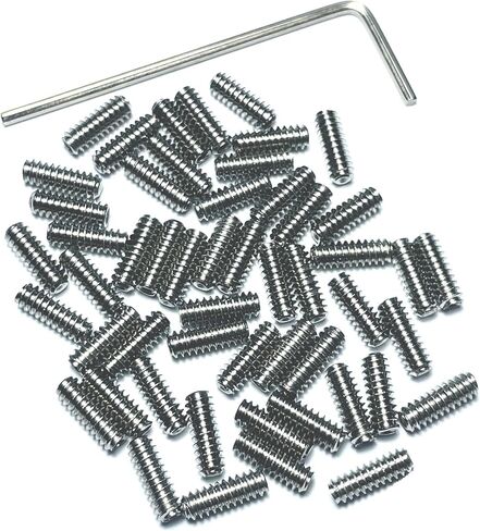 50pcs Set Screws 6-32 x 1/4 inch 304 Stainless Steel Allen Head Hex Hexagon Socket Set Screws with 1/16 Allen Wrench,Set Grub Screws Hex Allen Head Socket Set Screws.(1/4" Length) in Saudi Arabia
