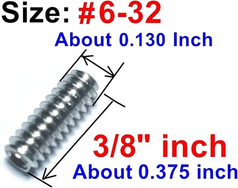 50pcs Set Screws 6-32 x 1/4 inch 304 Stainless Steel Allen Head Hex Hexagon Socket Set Screws with 1/16 Allen Wrench,Set Grub Screws Hex Allen Head Socket Set Screws.(1/4" Length) in Saudi Arabia