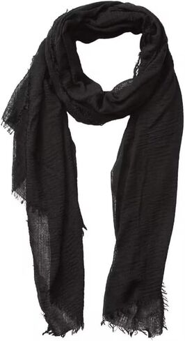 guiyal Cotton Blend Crinkle Vintage Soft Scarf with Fringed Edges,linen scarf,shawl,travel scarf，Khaki scarf in Saudi Arabia