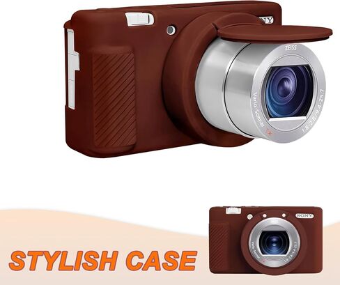 Silicone Case for Sony ZV-1 Digital Camera, ZV1 Soft Protective Silicone Sleeve Holder, Travel Lightweight Rubber Cover with Removable Lens Cover, Brown in Kuwait