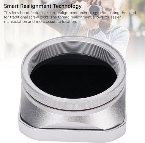 yoidesu camera square hood hood metal lens cap cap fit for x100vi x100v x100f x100t x100s x100 x70 with smart enclignment matte clating cnc cnc alloy (silver) in Kuwait