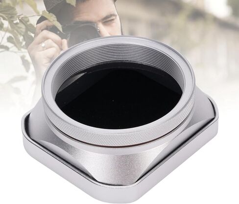 yoidesu camera square hood hood metal lens cap cap fit for x100vi x100v x100f x100t x100s x100 x70 with smart enclignment matte clating cnc cnc alloy (silver) in Kuwait