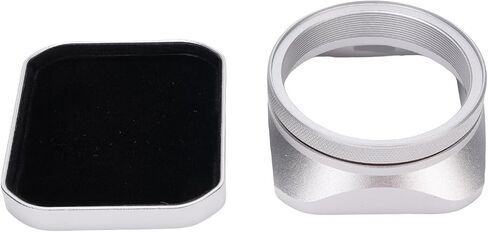 yoidesu camera square hood hood metal lens cap cap fit for x100vi x100v x100f x100t x100s x100 x70 with smart enclignment matte clating cnc cnc alloy (silver) in Kuwait