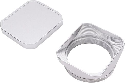 yoidesu camera square hood hood metal lens cap cap fit for x100vi x100v x100f x100t x100s x100 x70 with smart enclignment matte clating cnc cnc alloy (silver) in Kuwait