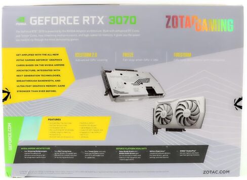 Zotac Gaming Geforce RTX 3070 Twin Edge OC White Edition LHR 8GB GDDR6 256-BIT 14 GBPS PCIE 4.0 GAMESTALS ، ICESTORM 2.0 ADVANCED CORDICK in Kuwait