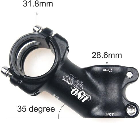 BESNIN MTB stem 35 Degree Bike Stem, 31.8mm /90mm MTB Stem Mountain Bike Handlebar Stem for Bicycle, Road Bike, MTB, BMX, Cycling (31.8 * 90mm) in Kuwait