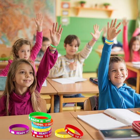 JUNEBRUSHS 42Pcs Class of 2024 Grad Rubber Wristbands Silicone Bracelets for Students Teachers 2024 Graduation Party Favors Present Supplies in Saudi Arabia