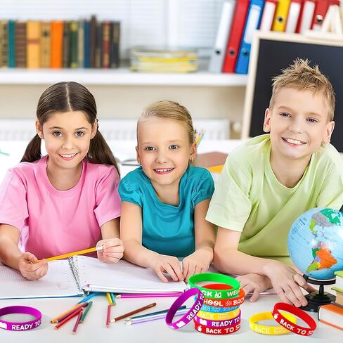 JUNEBRUSHS 42Pcs Class of 2024 Grad Rubber Wristbands Silicone Bracelets for Students Teachers 2024 Graduation Party Favors Present Supplies in Saudi Arabia
