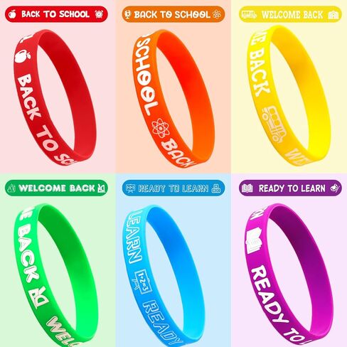 JUNEBRUSHS 42Pcs Class of 2024 Grad Rubber Wristbands Silicone Bracelets for Students Teachers 2024 Graduation Party Favors Present Supplies in Saudi Arabia