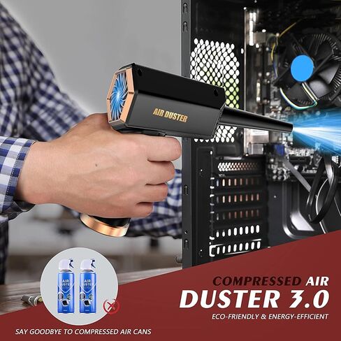 Compressed air Duster - Keyboard Cleaner for Office no Canned Reusable Good Replacement Can Electric 110000RPM Cordless air Duster pc 7600mAh -pc Cleaning-air Blower-car dusters-Electric air Duster in Saudi Arabia