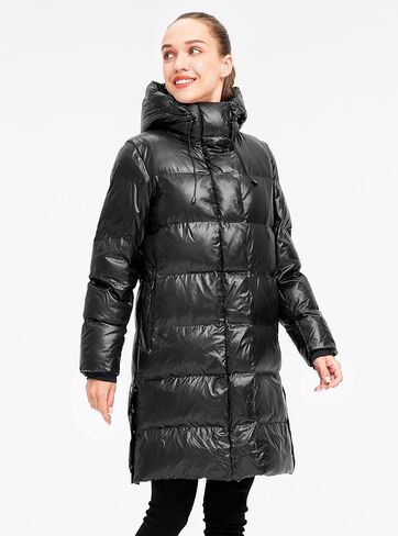 wantdo Women's Hooded Winter Coats Warm Puffer Parka Jacket Long Quilted Thicken Jacket in Kuwait