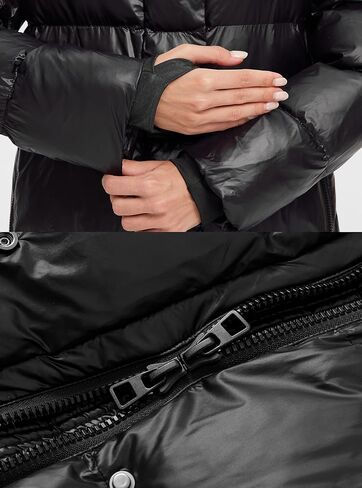 wantdo Women's Hooded Winter Coats Warm Puffer Parka Jacket Long Quilted Thicken Jacket in Kuwait