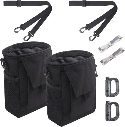 XTACER Tactical Dump Pouch,Utility Tool Bag Molle Pouches with Plastic Molle D Ring and Shoulder Strap and Metal Belt Clip for Men Women Outdoor Sport Traveling Use in Saudi Arabia