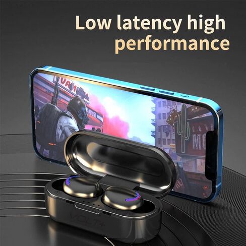 اللاسلكي V5.3 سماعات الأذن Bluetooth متوافقة مع Amazon Fire HD 10 2023/Fire HD 10 Plus 2021/Fire HD 10 2021 200mAh Powerbank LED 8D Bass Mic IPX7 مقاوم للماء/عازلة in Kuwait