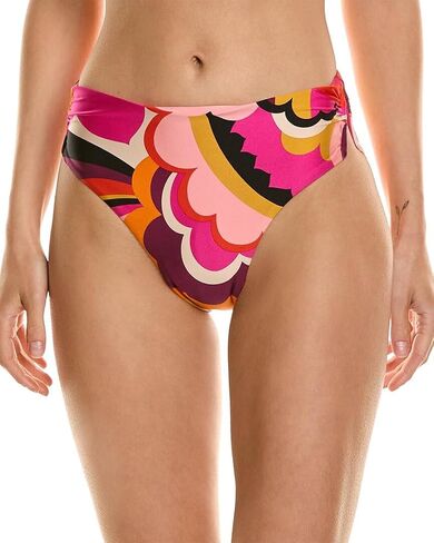 Trina Turk Women's Standard Fan Faire Hi-Waist Bikini Bottoms-Cheeky Coverage, Swimwear Separates in Saudi Arabia