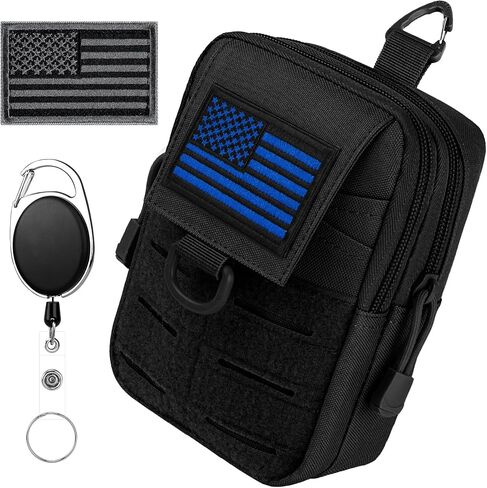 bvya Tactical Molle Utility EDC Pouch Nylon Waist Belt Bag Camping Hiking Pouch Phone Holster for iPhone 15 Pro Max/14 Pro Max/13 Pro Max/12 Pro Max/11 Pro Max, 2 Patches and 1 Clip Included in Saudi Arabia