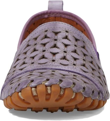 Spring Step Flowerflow Shoes for Women - Leather Womens Loafer with Floral Laser Cutout - Comfortale Slip-On Shoes for Womens in Saudi Arabia