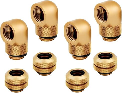 Hydro X Series XF Hardline Fitting (12mm OD) and 90 Degree Rotary Adapter Set, White, 4-Pack in Kuwait