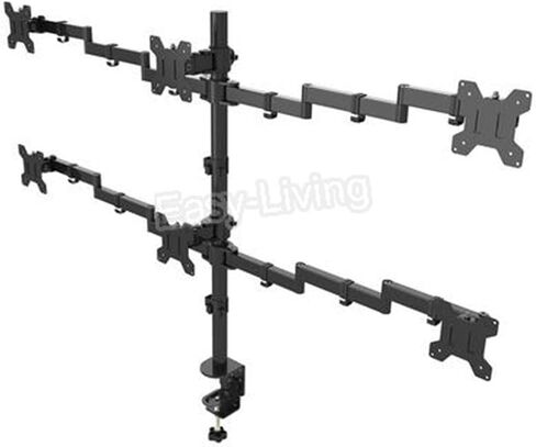 سطح المكتب Clamping Full Motion 360 درجة 3-4-6 حامل شاشات 10 "-27" LCD LED شاشة Mount Arm تحميل 9.9 كجم من كل رأس (4 حامل شاشة) in Kuwait