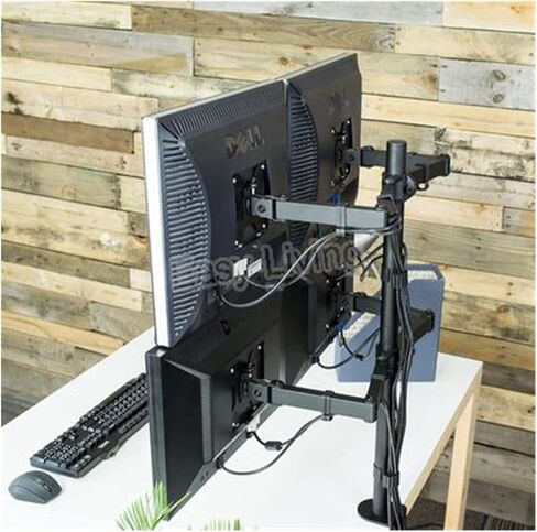 سطح المكتب Clamping Full Motion 360 درجة 3-4-6 حامل شاشات 10 "-27" LCD LED شاشة Mount Arm تحميل 9.9 كجم من كل رأس (4 حامل شاشة) in Kuwait