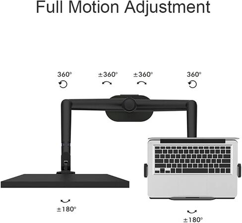 OL-3L PRO Aluminum Alloy Height Adjustable Desktop 17-32 Inch Monitor Stand Gas Spring Arm + 12-17 Inch Laptop Stand Full Motion(OL-3L-PRO-S) in Saudi Arabia