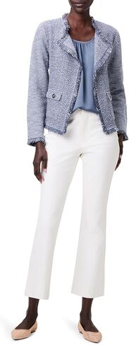 NIC+ZOE Women's Fringe Mix Knit Pocket Jacket in Saudi Arabia