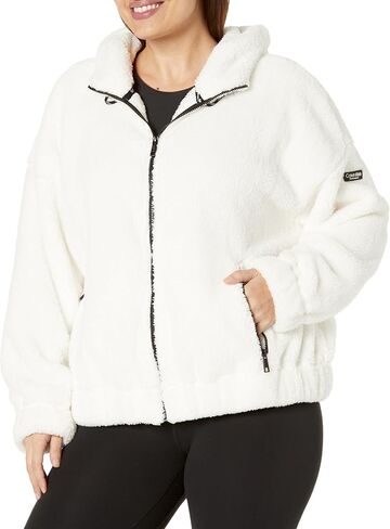Calvin Klein womens Rope Detail Oversized Hoodie Sherpa Zip Up Jacket Jacket in Saudi Arabia
