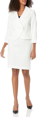 Nipon Boutique womens Floral Jaquard Shawl Collar Jacket With Skirt FLORAL JAQUARD SHAWL COLLAR JACKET WITH SKIRT in Kuwait