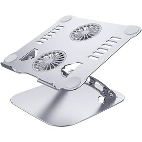 Aluminum Alloy USB Interface Laptop Stand Dual Fan Radiator Foldable Cooling Base Bracket Mute Notebook Computer Bracket