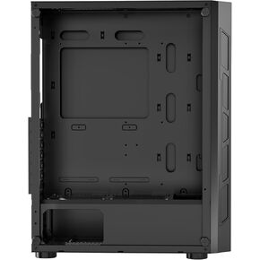 Happybuy Mid-Tower Gaming PC Case – High-Airflow Tempered Glass Design, 3x120mm ARGB Fans, Dust Filters, Supports 320mm GPUs & ATX/M-ATX/ITX Motherboards