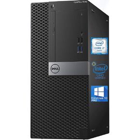 Dell Optiplex 7040 Mini-Tower Desktop PC, Intel Quad-Core i7-6700 4.0 GHz, 8GB RAM, 256GB NVMe SSD, HD Graphics 530 4K, DisplayPort, HDMI, AC Wi-Fi, Bluetooth - Windows 10 Pro (Renewed)