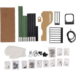 Aluminum DIY Open Computer Case Bracket for ATX MATX ITX, Excellent Heat Dissipation, Vertical Design, Large Internal Space, Easy Assembly (Green Black)
