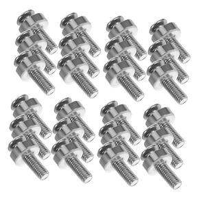 50pcs Crown Screws Kit Easy Installation Cage Nuts with Plating for Server Rack Computer Mounting Hardware for Cabinets and Shelves