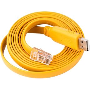 1pc USB RJ45 RS232 Serial Adapter Converter Console Cable for Router Rollover Support Win7/8/10/11(16.4ft,Green)