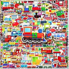 100 Pcs Train Stickers Pack for Kids Teens Adults, Retro Train Stickers, Steam Train Vinyl Waterproof Stickers and Decals for Water Bottles Luggage Computer Skateboard Laptop Phone Guitar