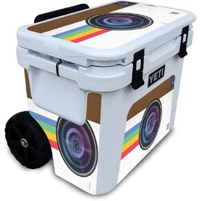 تبريد البشرة المتوافقة مع yeti roadie 32 برودة بعجلات - polaroid عتيقة - قسط 3M فينيل الواقي غطاء ملصق - سهلة تطبيق | مصنوع في الولايات المتحدة الأمريكية من قبل Mayyskins