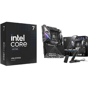 Intel Ultra 7 Desktop Processor 265K - 20 cores (8P+12E) & MSI MPG Z890 Edge TI WiFi Gaming Motherboard (Support Core Ultra Series 2 Intel Processors, LGA 1851, DDR5, Thunderbolt 4, ATX)
