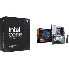 Intel Ultra 7 Desktop Processor 265K - 20 cores (8P+12E) & GIGABYTE Z890 AORUS Elite X ICE Intel Core Ultra (Series 2) LGA 1851 Motherboard,ATX,DDR5, 5X M.2, PCIe 5.0,Thunderbolt 4,WIFI7,2.5GbE LAN,