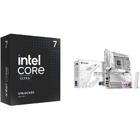 Intel Ultra 7 Desktop Processor 265k - 20 Cores (8p+12e) و Gigabyte Z890M Aorus Elite WiFi7 Ice Ultra Core (Series 2) LGA 1851 ، ATX ، DDR5 ، 3X M.2 ، PCIe 5.0 ، Thunderbolt 4 ، WIFI7 ، 2.5GBE LAN ، EZ -LADE