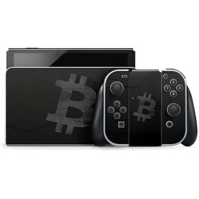 Skinit Decal Gaming Skin Compatible with Nintendo Switch OLED (2021) - Bitcoin Pattern Design