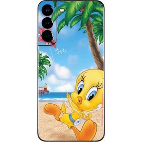 Skinit Phone Secal Skin متوافق مع Samsung Galaxy S22 Plus - Warner Bros Tweety Bird Design المرخصة رسميًا